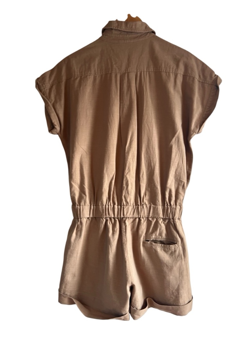 Naif Montreal linen cotton blend button down shorts romper L excellent condition - Picture 7 of 11